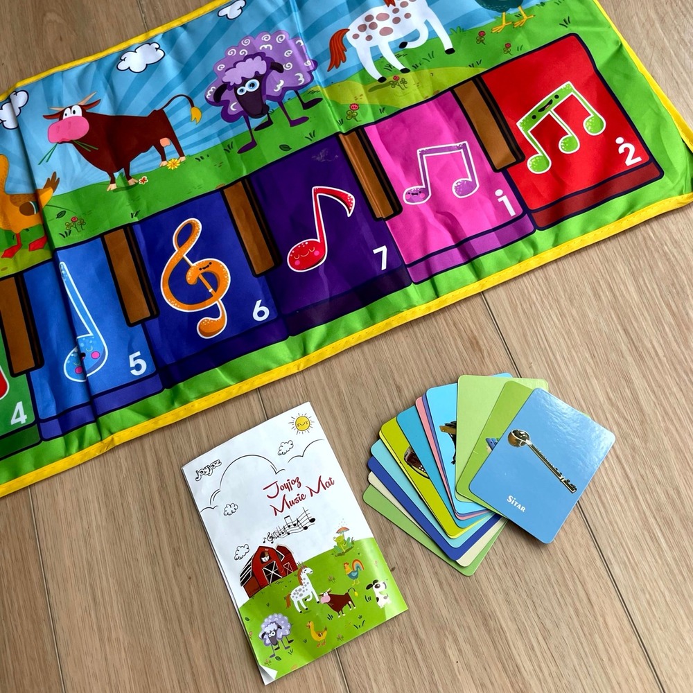 Joyjoz Music Mat Toddler Piano Floor Keyboard Farm Animal Sounds YQ2892